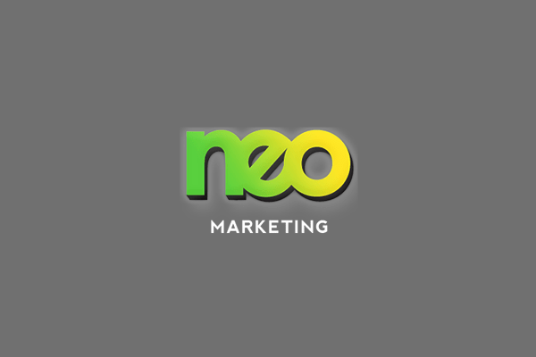 Whitespacepw: Red Acquires Neo Marketing blog post cover with a red and purple gradient background and Whitespacepw logo. with faded Neo Marketing logo
